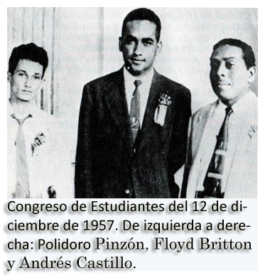 Polidoro Pinz�n, Floyd Britton y Andr�s Castillo.