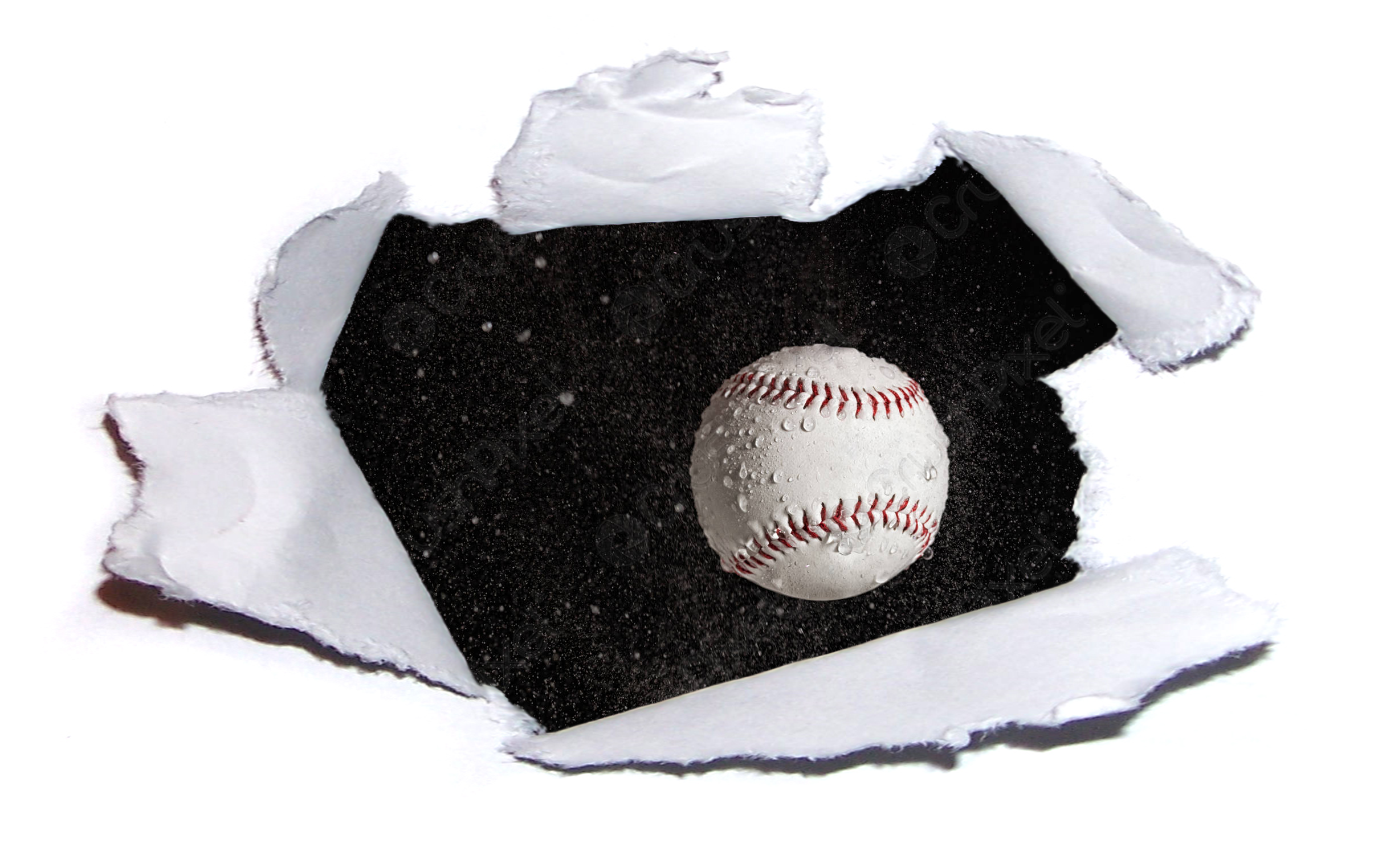 gotas de lluvia con  pelotas de béisbol - Foto: Internet