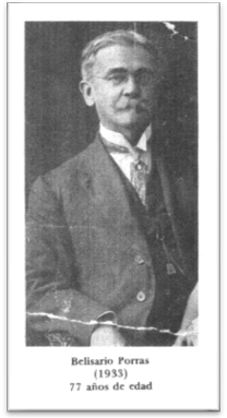 Belisario Porras. (1933), 77 a&ntilde;os de edad.